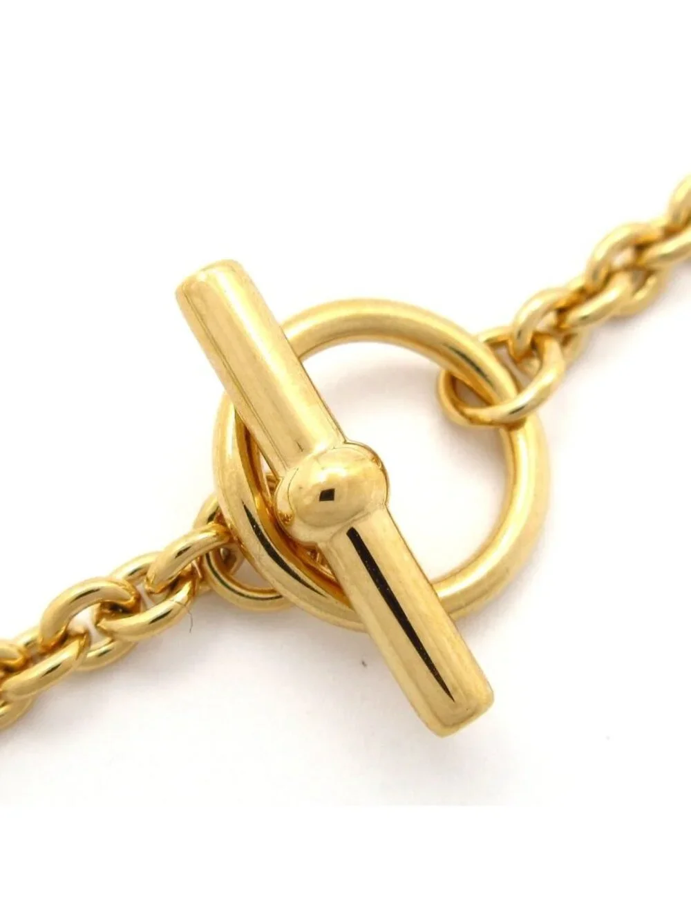 Hermes Necklace Medaille Quadrige PM Gold